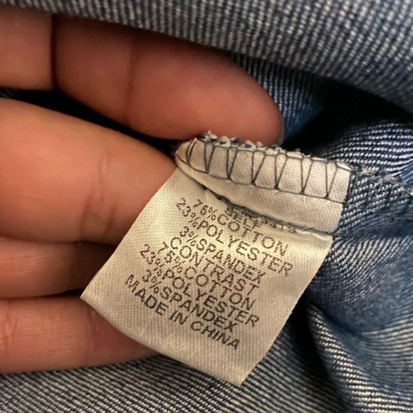 JODIFL Oversized Denim Colorblock Jacket Size M - Picture 4 of 4